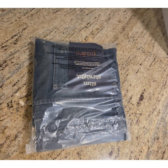 New! pd&c Jeans Men's 33x30 Blue Dark Wash Slim Straight Leg Jeans Arthur - Picture 14 of 14